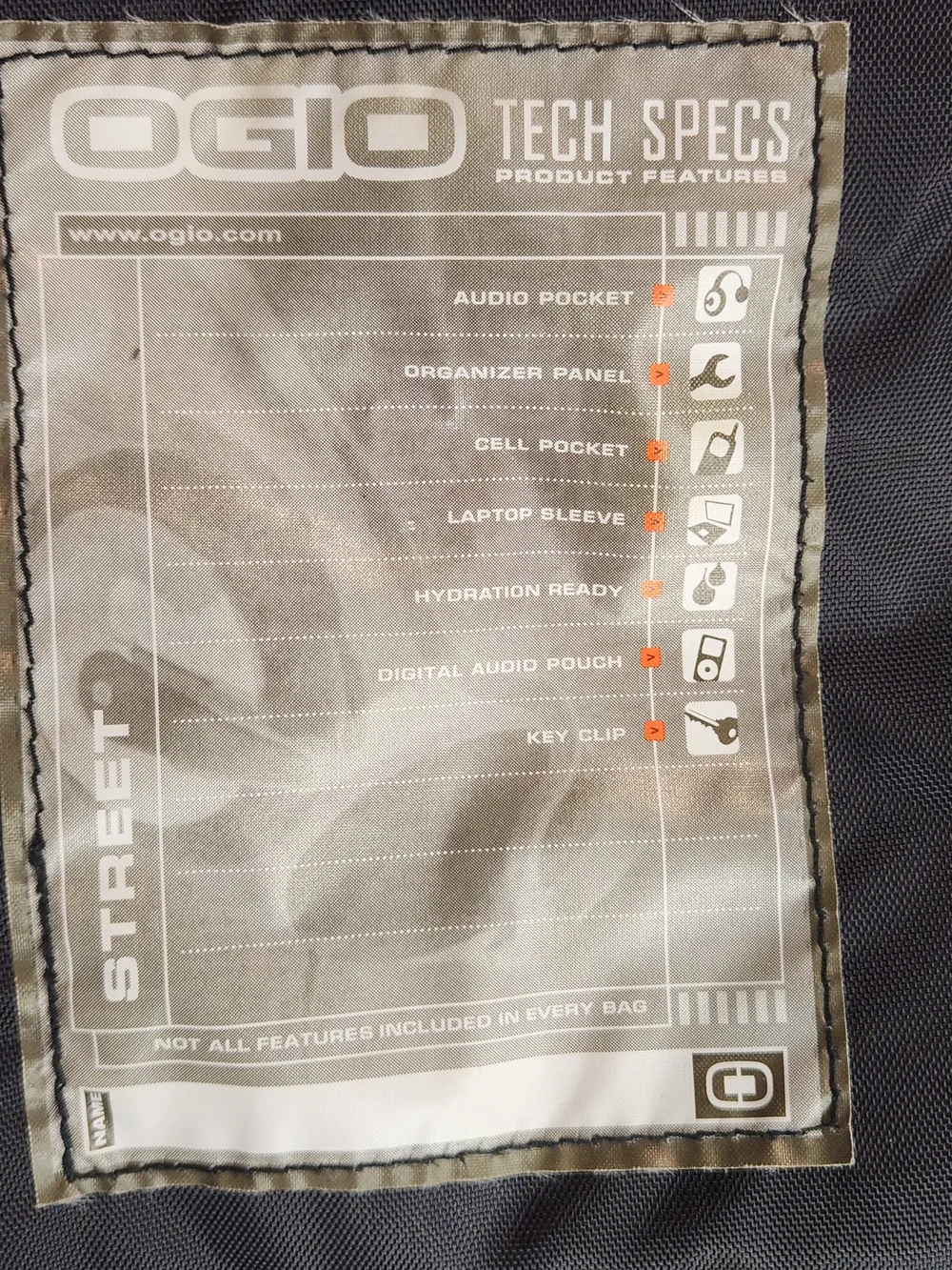 OGIO Men's Black and Gray Duffle Bag
